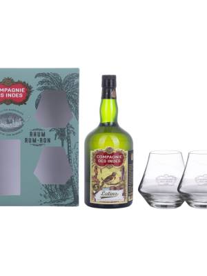 Compagnie des Indes Latino Rum 5 ans 40% Vol. 0,7l u poklon kutiji s 2 čaše