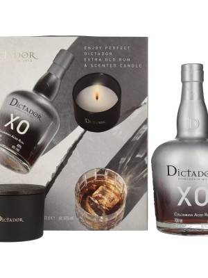 Dictador XO INSOLENT Colombian Aged Rum 40% Vol. 0,7l u poklon kutiji sa svijećom