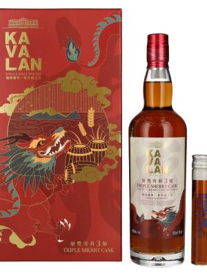 Kavalan TRIPLE SHERRY CASK DRAGON Edition Single Malt Whisky 40,9% Vol. 0,7l u poklon kutiji s MINI 0,05l