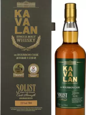 Kavalan SOLIST ex-BOURBON CASK Single Malt Whisky  57,8% Vol. 0,7 l u poklon kutiji