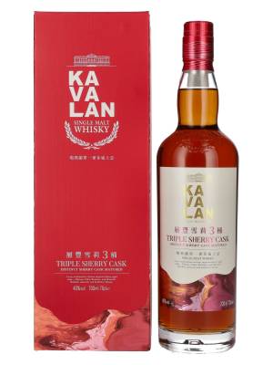 Kavalan TRIPLE SHERRY CASK Single Malt Whisky 40% Vol. 0,7l u poklon kutiji