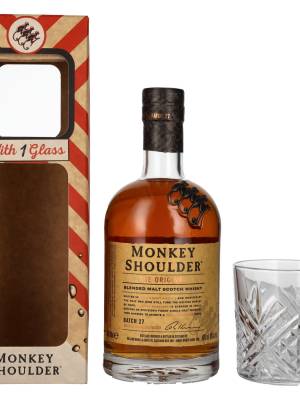 Monkey Shoulder THE ORIGINAL Blended Malt Batch 27 40% Vol. 0,7l poklon pakiranje sa čašom