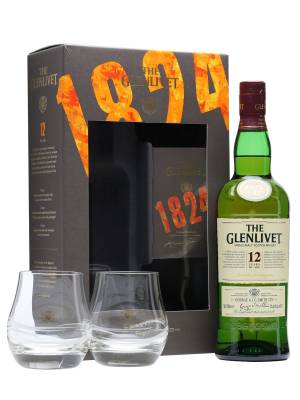 The Glenlivet 12 Years Old Single Malt Scotch Whisky 40% Vol. 0,7l in Giftbox with 2 glasses