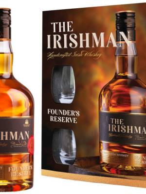 The Irishman FOUNDER'S RESERVE Small Batch Irish Whiskey 40% Vol. 0,7l in Giftbox with 2 glasses