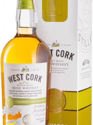 West Cork Single Malt Irish Whiskey CALVADOS CASK FINISHED 43% Vol. 0,7l in Giftbox