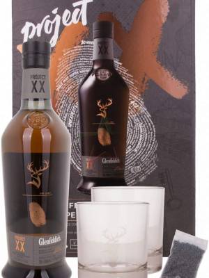 Glenfiddich PROJECT XX Single Malt Scotch Whisky 47% Vol. 0,7l in Giftbox with 2 glasses and black Salt