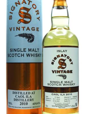 Caol Ila 10 YO Signatory Vintage Highland Single Malt 2010 43% Vol. 0,7l u poklon kutiji