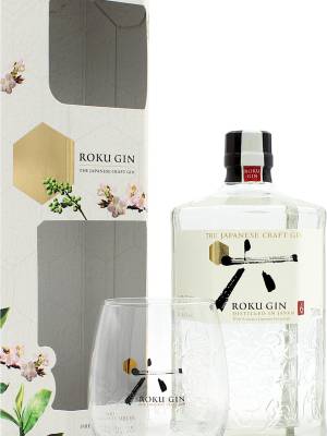 Roku Gin The Japanese Craft Gin 43% Vol. 0,7l u poklon kutiji sa čašom