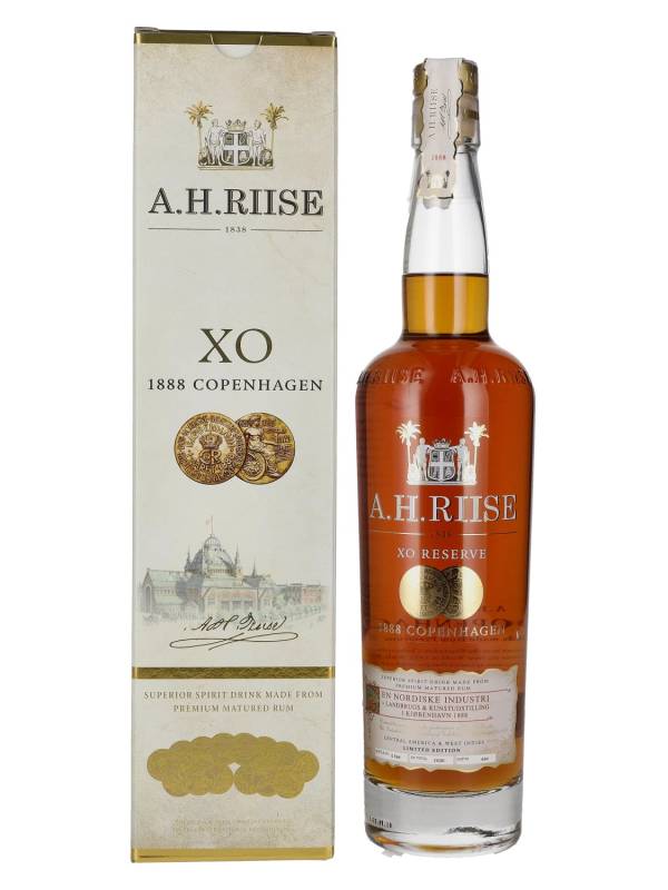 A.H. Riise 1888 COPENHAGEN XO Superior Spirit Drink 40% Vol. 0,7l u poklon kutiji 2860