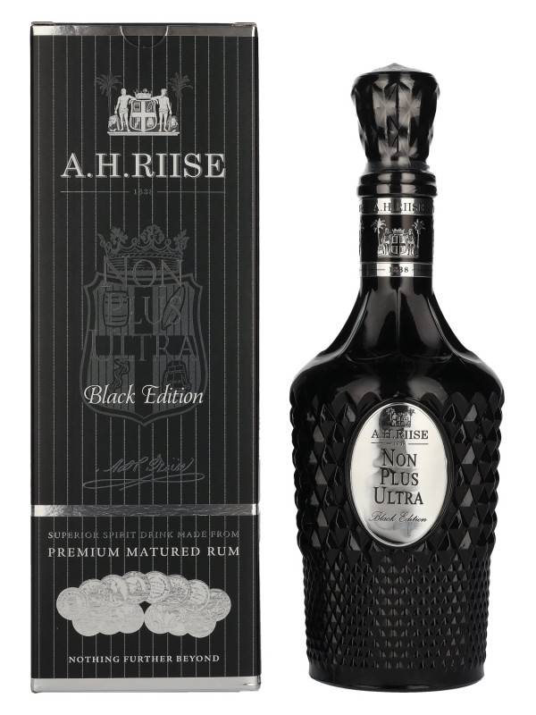 A.H. Riise NON PLUS ULTRA Black Edition Rum 42% Vol. 0,7l u poklon kutiji 1889