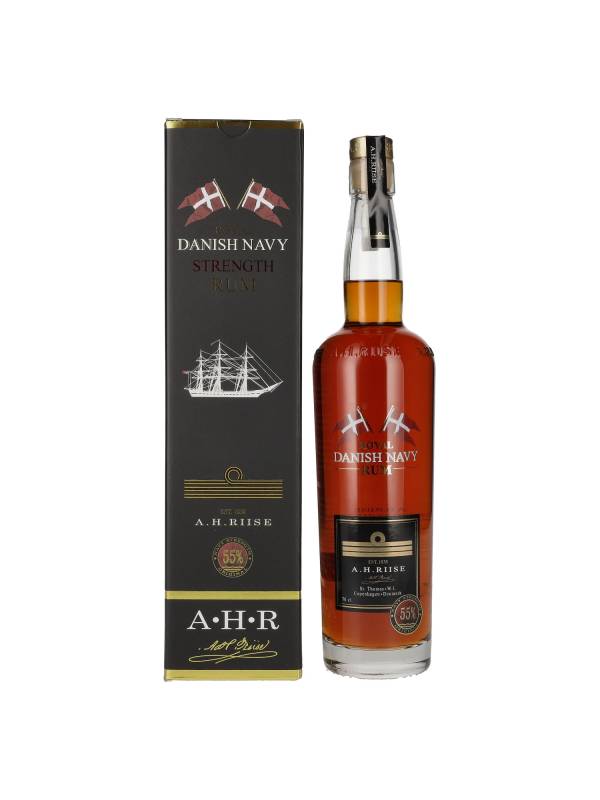 A.H. Riise Royal DANISH NAVY STRENGTH Rum 55% Vol. 0,7l u poklon kutiji 1895