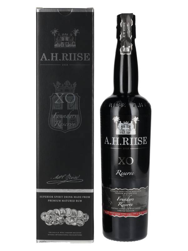 A.H. Riise X.O. FOUNDERS RESERVE Superior Spirit Drink 45,1% Vol. 0,7l u poklon kutiji 1898