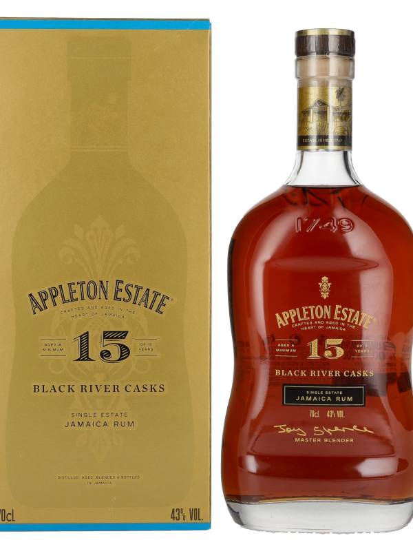 Appleton Estate 15 YO BLACK RIVER CASKS Jamaica Rum 43% Vol. 0,7l u poklon kutiji 1624