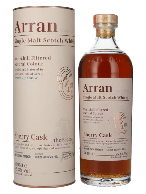 Arran Single Malt SHERRY CASK The Bodega 55,8% Vol. 0,7l u poklon kutiji 1857