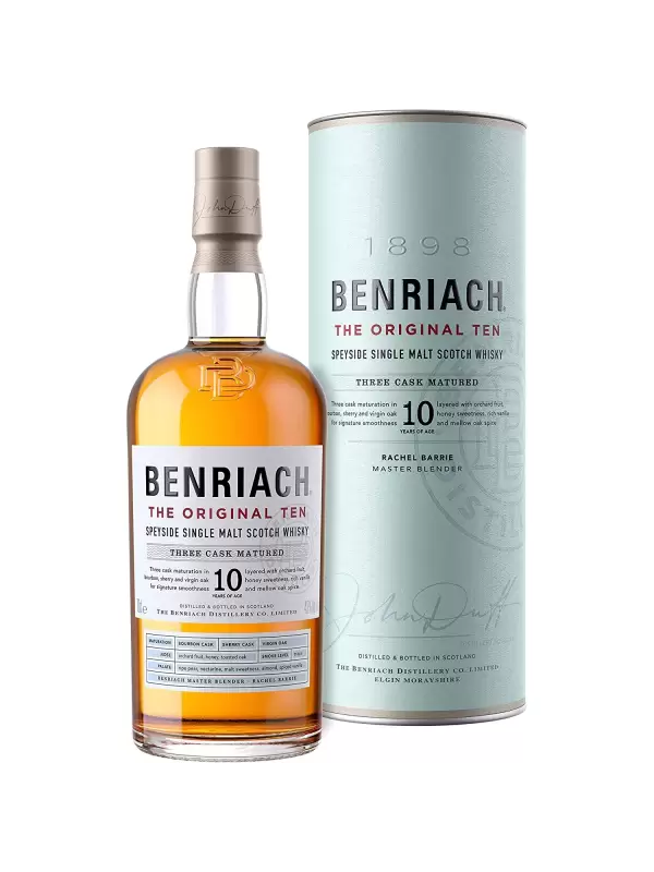 Benriach 10 YO Triple Distilled Double Cask Matured 43% Vol. 0,7l u poklon kutiji 1827