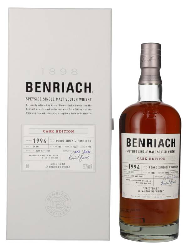 Benriach 27 YO CASK EDITION Pedro Ximénez Vintage 1994 53,7% Vol. 0,7l u poklon kutiji 1831