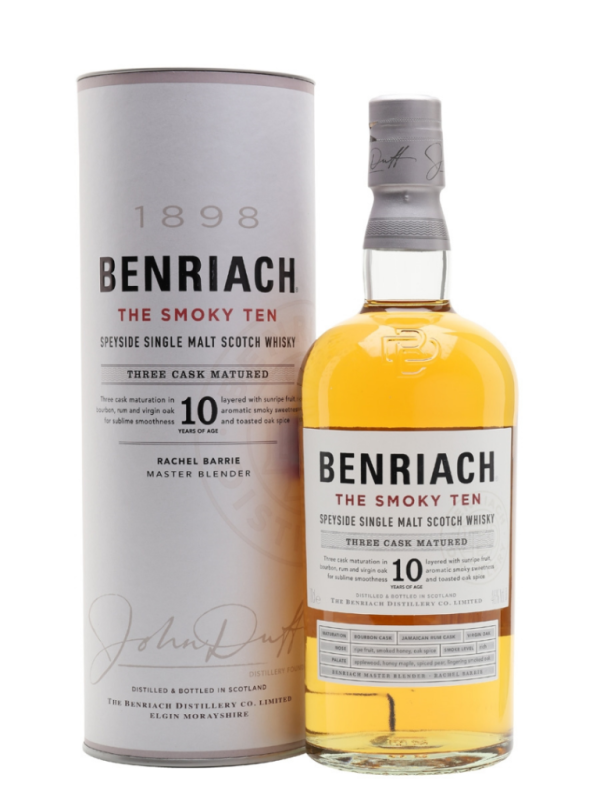 Benriach THE SMOKY TEN Three Cask Matured Speyside Single Malt 46% Vol. 0,7l u poklon kutiji 1829