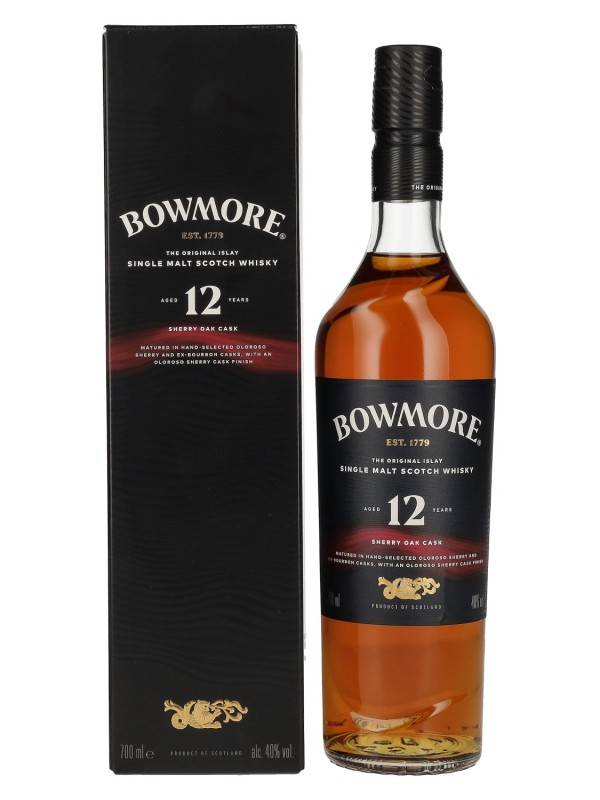 Bowmore 12 YO Sherry Oak Cask Islay Single Malt 40% Vol. 0,7l u poklon kutiji 2850