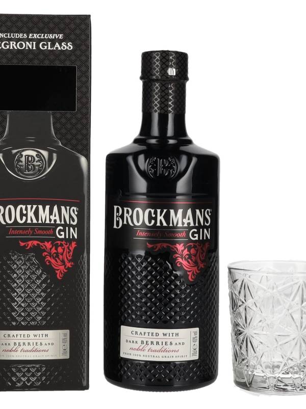Brockmans Intensly Smooth PREMIUM GIN 40% Vol. 0,7l u poklon kutiji s čašom 2206