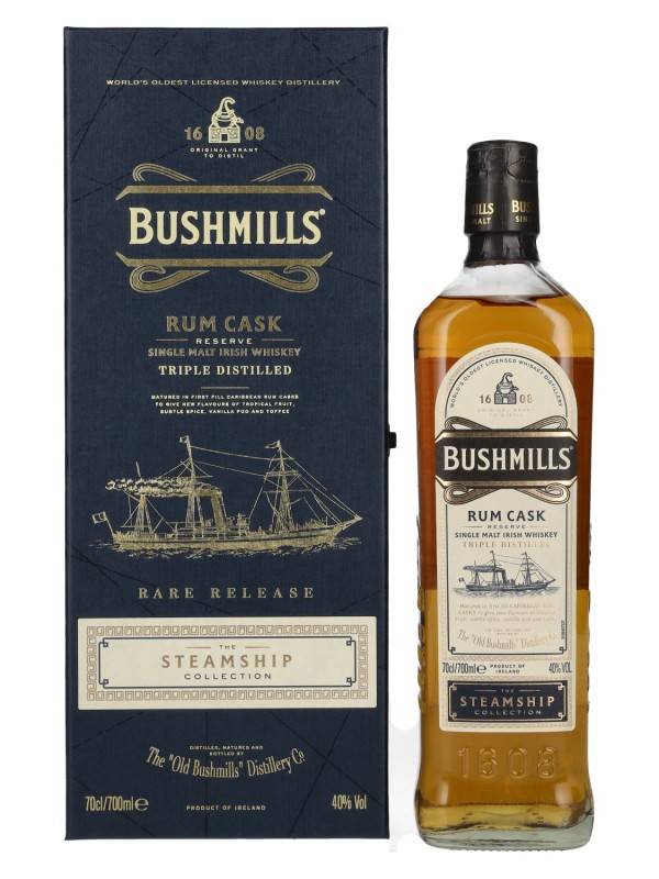 Bushmills RUM CASK Reserve The Steamship Collection 40% Vol. 0,7l u poklon kutiji 2900