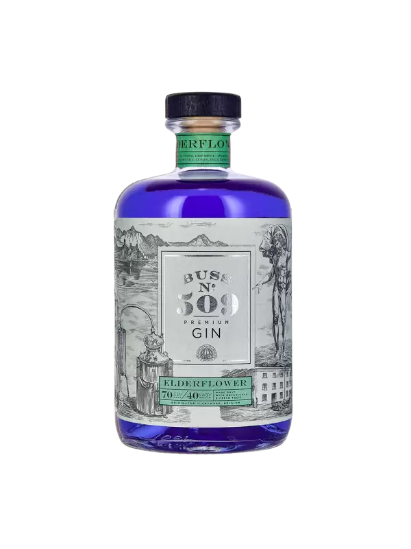 Buss N°509 ELDERFLOWER Belgium Flavor Gin Author Collection 40% Vol. 0,7l 2054