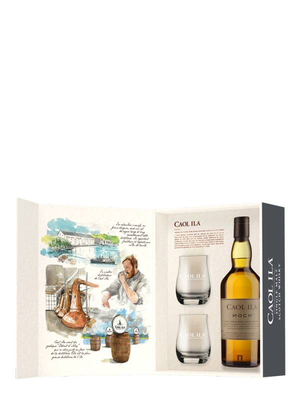 Caol Ila MOCH La Route des Saveurs Set 43% Vol. 0,7l u poklon pakiranju s 2 čaše 1438