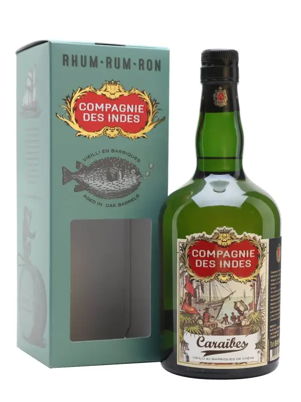 Compagnie des Indes Caraibes Rum 40% Vol. 0,7l u poklon kutiji 1643