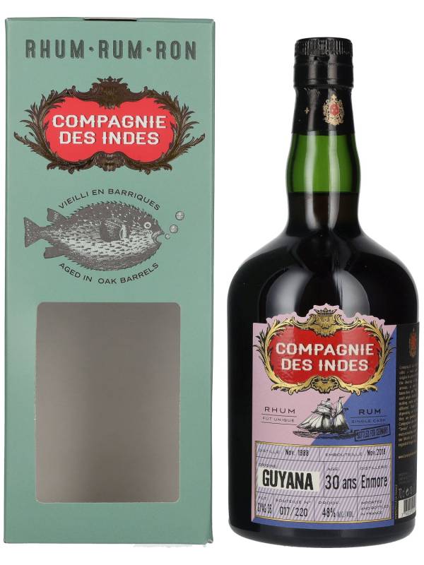 Compagnie des Indes GUYANA Single Cask Rum 30 ans 48% Vol. 0,7l u poklon kutiji 1644