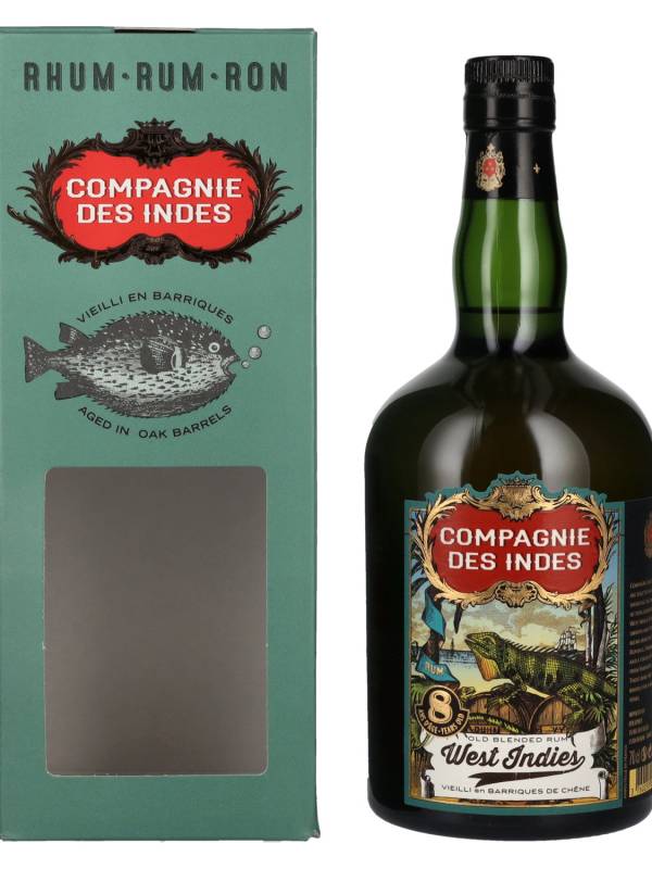 Compagnie des Indes West Indies 8 YO Blended Rum 40% Vol. 0,7l u poklon kutiji 1650
