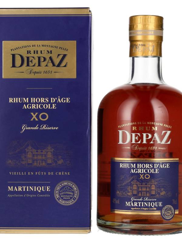 Depaz Rhum XO Hors D'Âge Agricole Grande Réserve 45% Vol. 0,7l u poklon kutiji 1655