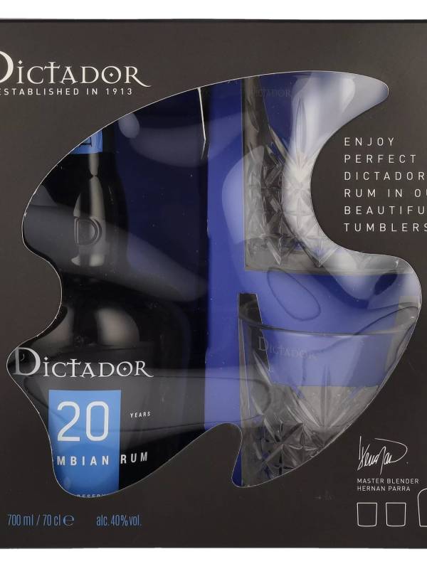 Dictador 20 YO ICON RESERVE Colombian Rum 40% Vol. 0,7l u poklon kutiji s 2 čaše 2139