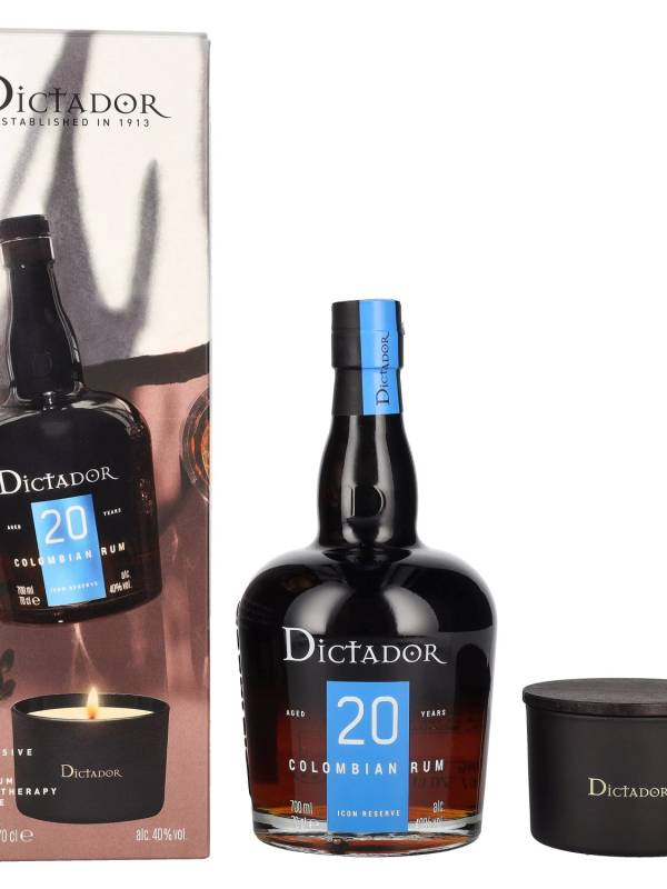 Dictador 20 YO ICON RESERVE Colombian Rum 40% Vol. 0,7l u poklon kutiji sa svijećom 2136