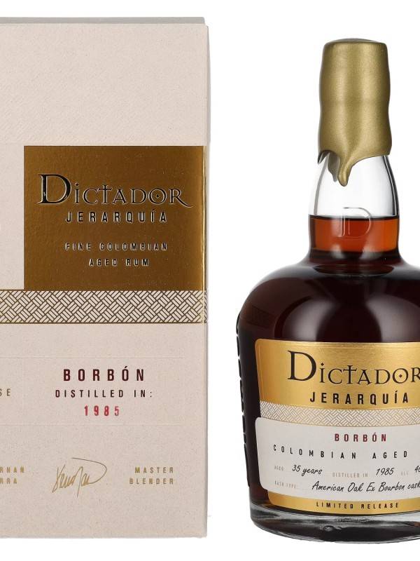 Dictador JERARQUÍA 35 YO PARDO Rum 1985 40% Vol. 0,7l u poklon kutiji 2151