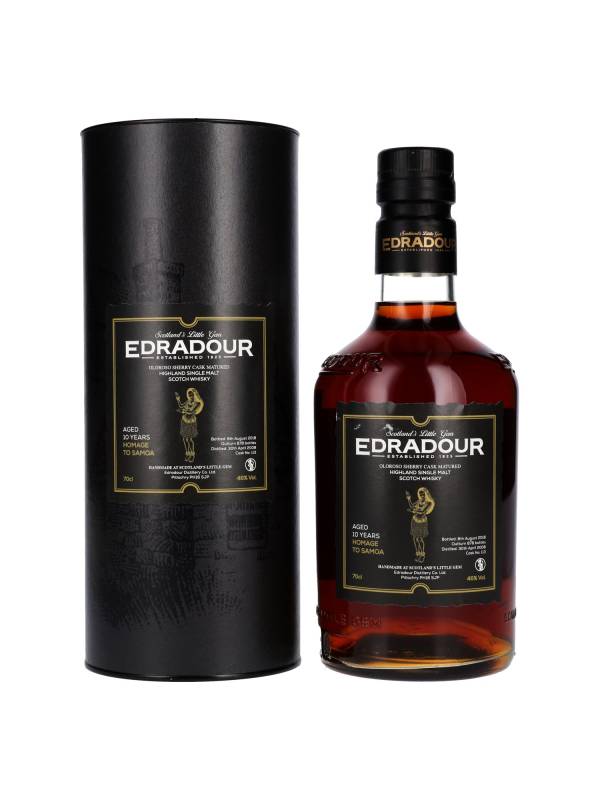 Edradour 10 YO HOMAGE TO SAMOA Highland Single Malt Scotch Whisky 46% Vol. 0,7l u poklon kutiji 1515