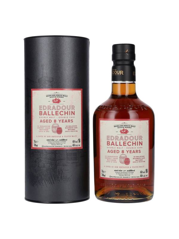 Edradour Ballechin 8 YO Double Malt Double Cask 46% Vol. 0,7l u poklon kutiji 1510