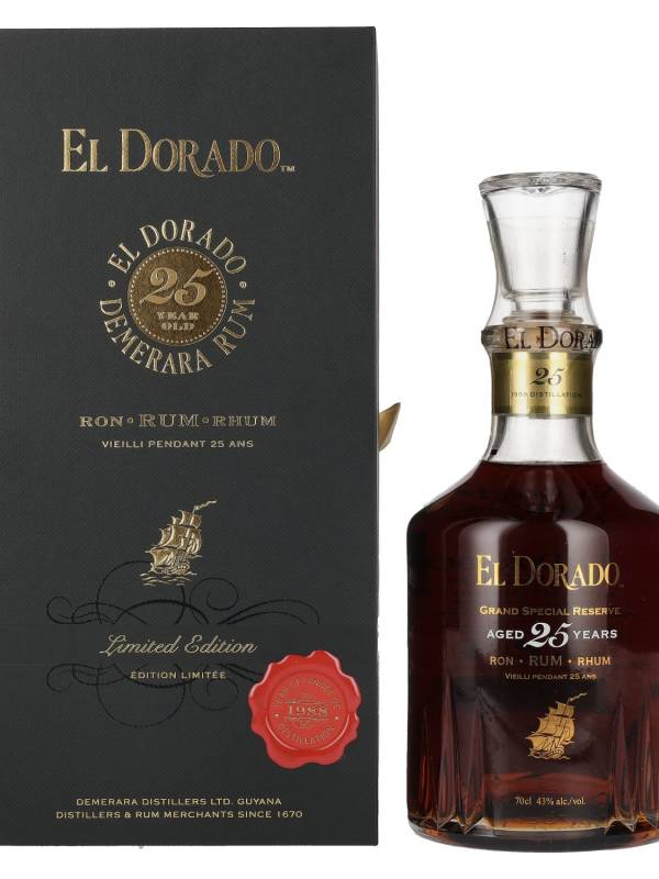 El Dorado 25 YO GRAND SPECIAL RESERVE Rum 1997 43% Vol. 0,7l u poklon kutiji 1688