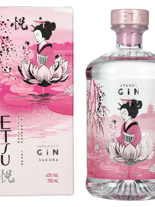 Etsu SAKURA Japanese Gin 43% Vol. 0,7l u poklon kutiji 2859