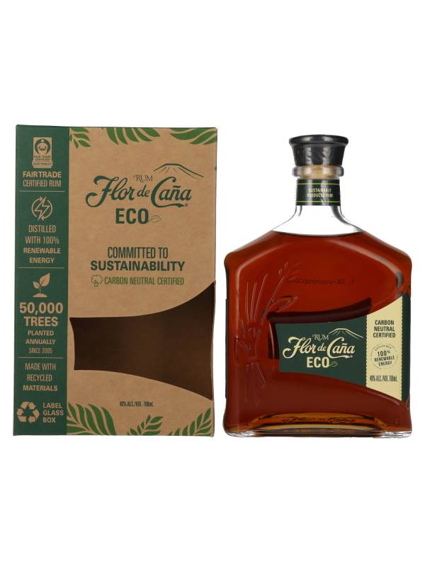 Flor de Caña ECO Rum 40% Vol. 0,7l u poklon kutiji 1707