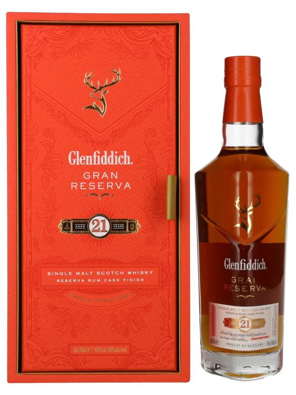 Glenfiddich 21 YO RESERVA RUM CASK FINISH Single Malt Scotch Whisky 40% Vol. 0,7l u poklon kutiji 2274