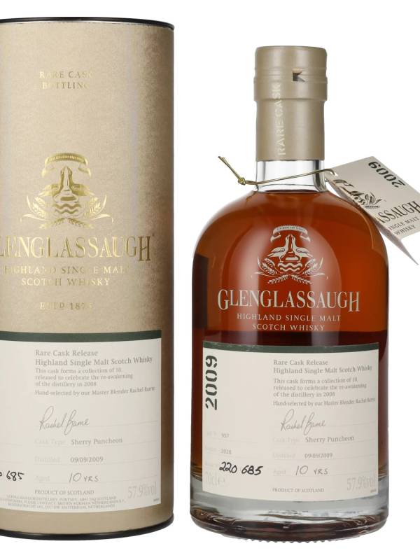 Glenglassaugh 10 YO RARE CASK RELEASE 2009 Sherry Puncheon Batch 4 57,9% Vol. 0,7l u poklon kutiji 1973