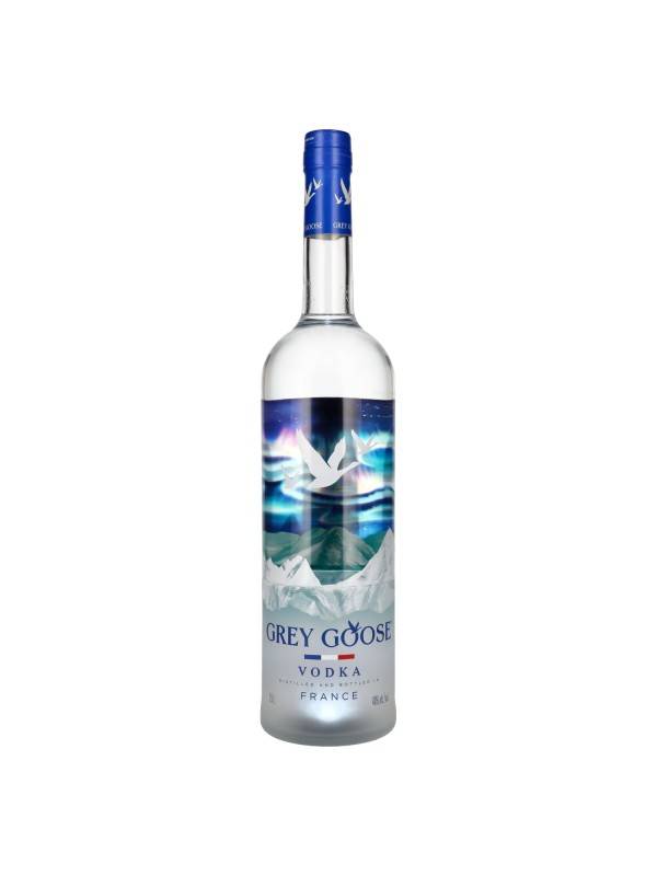 Grey Goose Vodka NORTHERN LIGHTS Limited Edition 40% Vol. 1,5l LED Sticker 2802