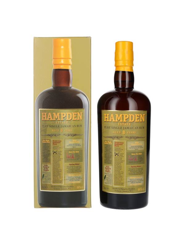 Hampden Estate 8 YO Pure Single Jamaican Rum 46% Vol. 0,7l u poklon kutiji 1588