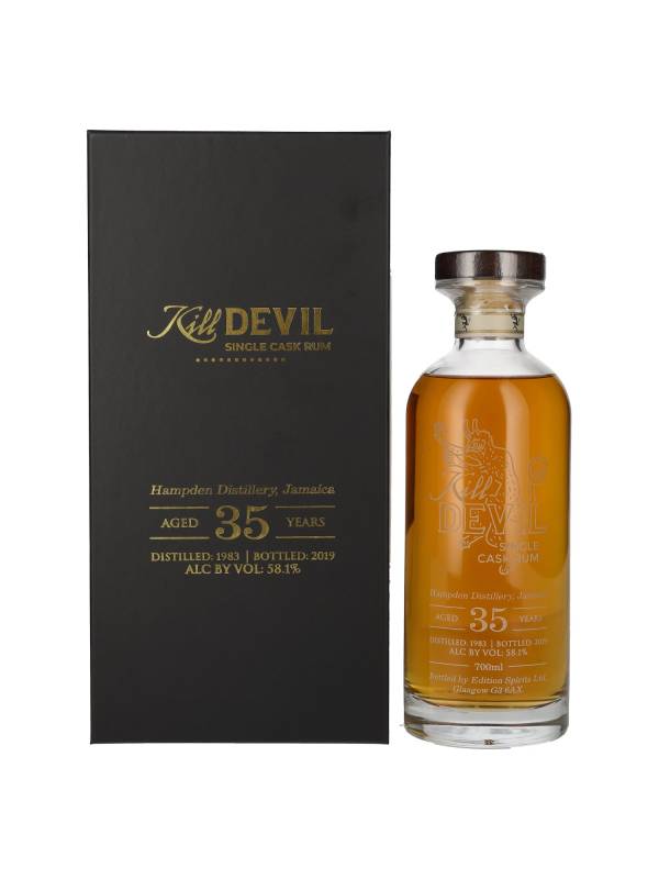 Hunter Laing Kill Devil Hampden 35 YO Cask Strength Single Cask Rum 1983 58,1% Vol. 0,7l u poklon kutiji 1591