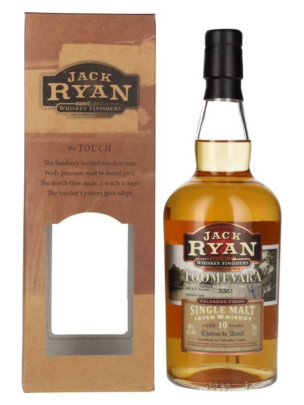 Jack Ryan 10 YO TOOMEVARA Calvados Finish Single Malt Irish Whiskey 46% Vol. 0,7l u poklon kutiji 2695