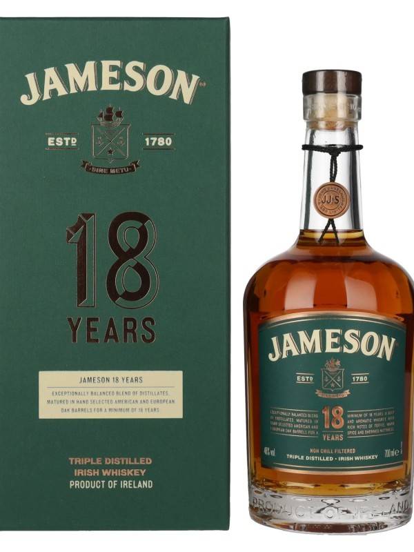 Jameson 18 YO Triple Distilled Irish Whiskey 46% Vol. 0,7l u poklon kutiji 2290