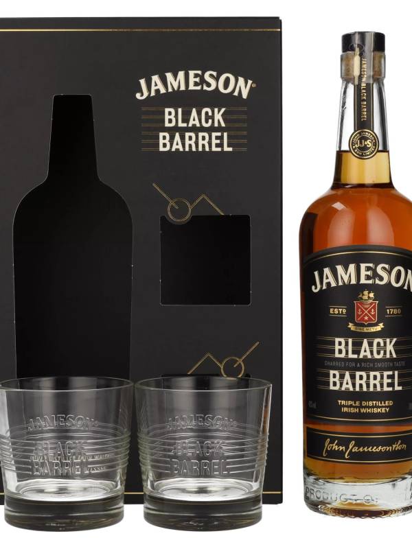 Jameson BLACK BARREL Triple Distilled Irish Whiskey 40% Vol. 0,7l u poklon kutiji s 2 čaše 2292
