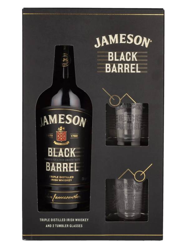 Jameson BLACK BARREL Triple Distilled Irish Whiskey 40% Vol. 0,7l u poklon kutiji s 2 čaše 2291