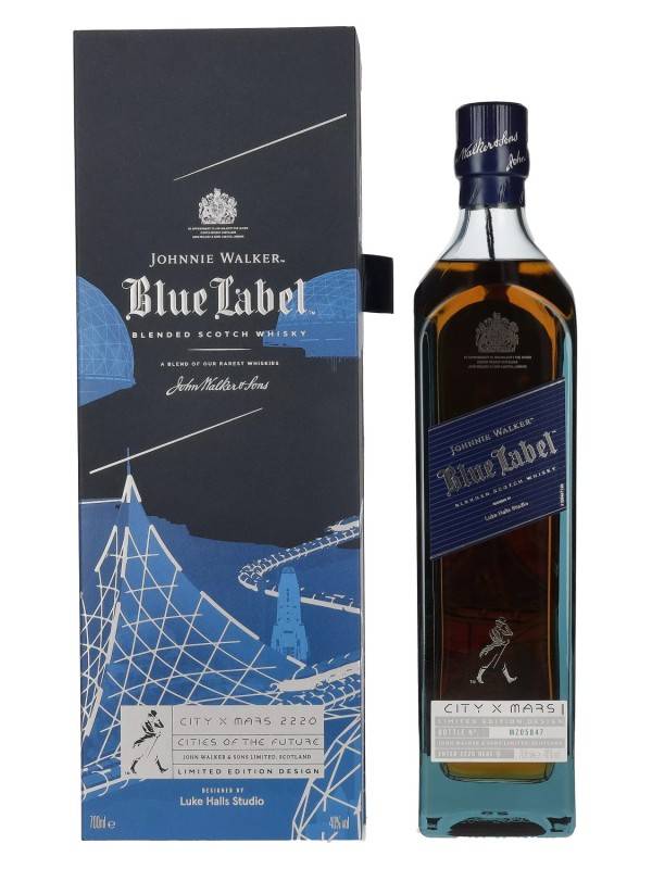 Johnnie Walker Blue Label City Edition Mars Blended Scotch Whisky 40% Vol. 0,7l u poklon kutiji 2426