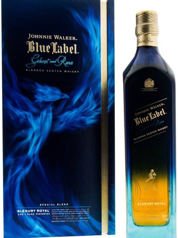 Johnnie Walker Blue Label Ghost & Rare GLENURY ROYAL 43,8% Vol. 0,7l u poklon kutiji 2430