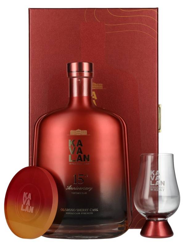 Kavalan 15th ANNIVERSARY OLOROSO CASK Single Malt 2009 57,1% Vol. 0,7l u poklon kutiji sa čašom i podmetačem 2718